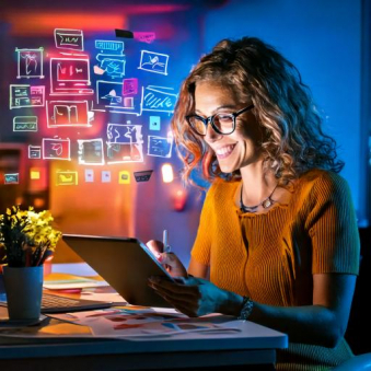 Firefly-A-creative-European-woman-around-30-years-old-working-at-a-stylish-desk-with-a-tablet-and-2.jpg